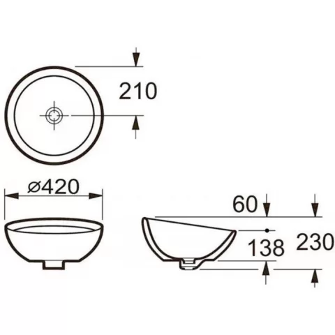 Set Promo lavoar baie pe blat Roca Bol 42x42 cm, cu baterie Carelia crom