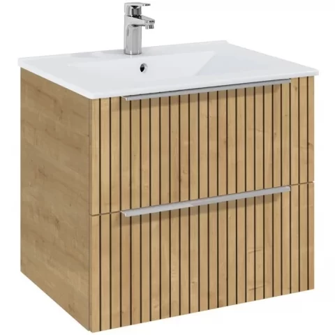 Set mobilier baie si lavoar riflat Roca Elegant Plus 61x46xH55 cm
