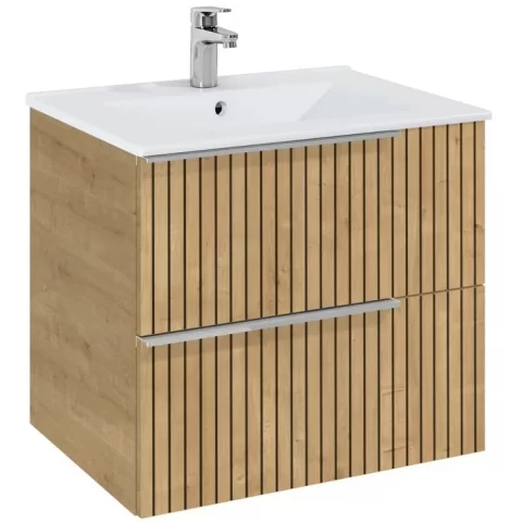 Set mobilier baie si lavoar riflat Roca Elegant Plus 61x46xH55 cm