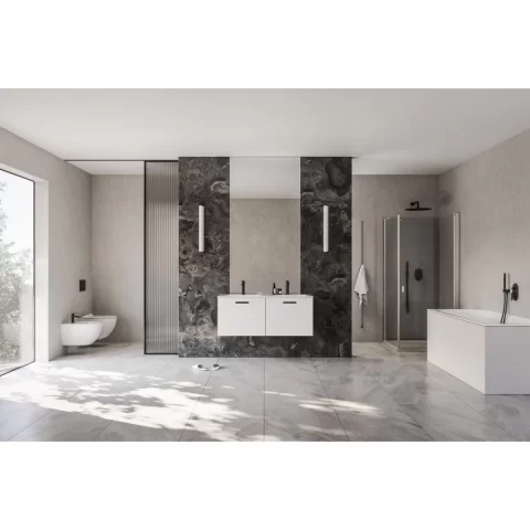 Cada dreptunghiulara Ravak Chrome Slim 150x70 cm alb, Picioare Incluse