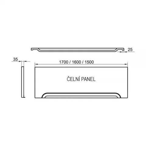 Panou frontal Ravak pentru cada, 150 cm, alb