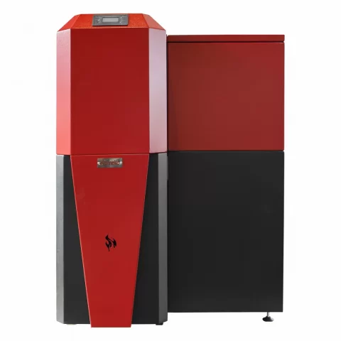 Centrala mixta Lemn/Pelet Fornello Tera 28 kW, aprindere automanta la peleti, buncar peleti 95 kg