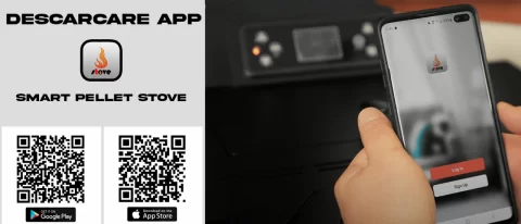 Semineu pe peleti Fornello SOPHIA WI-FI 11 kw, aprindere electrica, telecomanda, Wi-fi