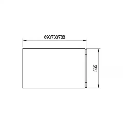 Panou lateral Ravak, pentru cazi, 70 cm, alb