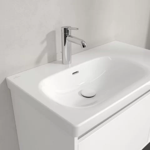 Lavoar suspendat Villeroy & Boch Skyla 80 cm, TitanCeram, alb alpin