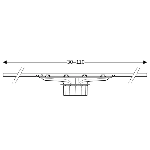 Rigola liniara Geberit CleanLine 110 cm otel 154.502.KS.1