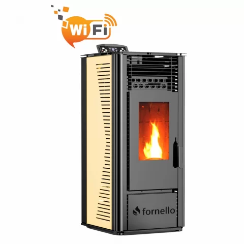 Semineu pe peleti Fornello SOPHIA WI-FI 11 kw, aprindere electrica, telecomanda, Wi-fi
