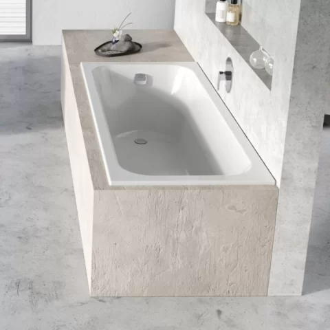 Cada dreptunghiulara Ravak Chrome Slim 150x70 cm alb, Picioare Incluse