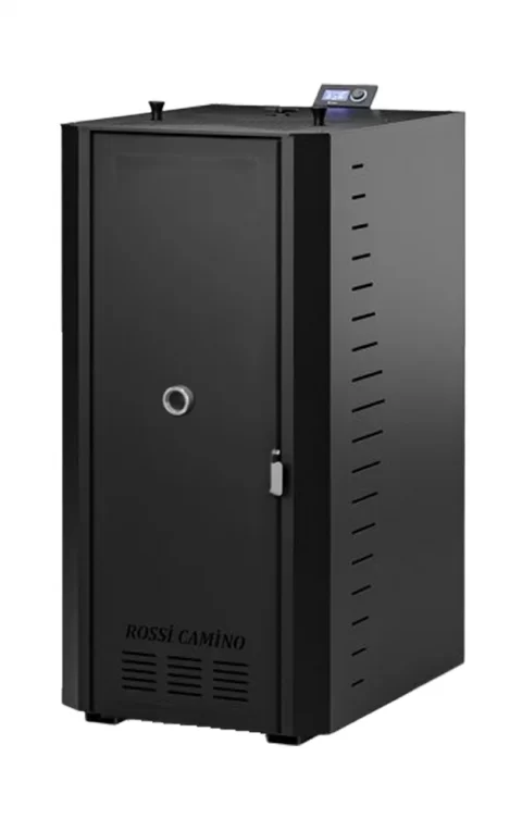 Centrala pe peleti Fornello Rossi B Black 25 kw, pompa de circulatie, vas expansiune, tiraj fortat