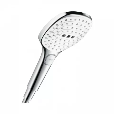 Para dus Hansgrohe Raindance Select E120 cu 3 jeturi, culoare alb-crom