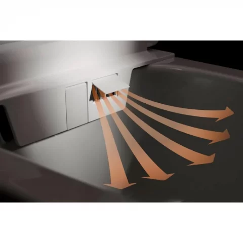Set vas WC suspendat Hansgrohe LavaPura Element S, AquaHelix Flush, cu funcție de bideu cu telecomanda, alb