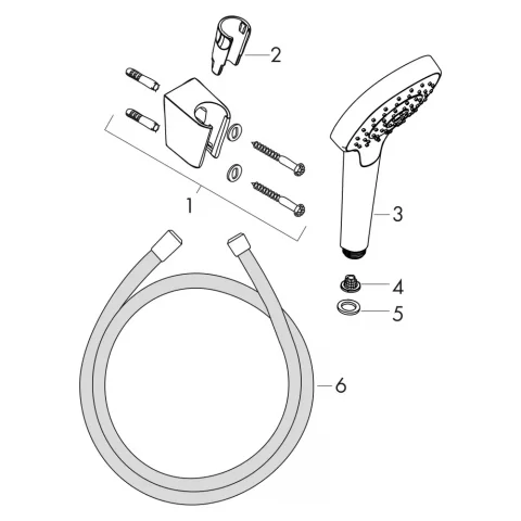 Set dus Hansgrohe Croma Select E Vario Porter ,furtun 1.25 m