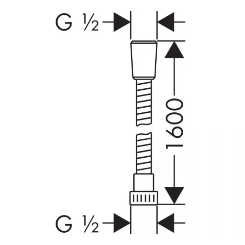 Furtun de dus Hansgrohe Metaflex 160 cm