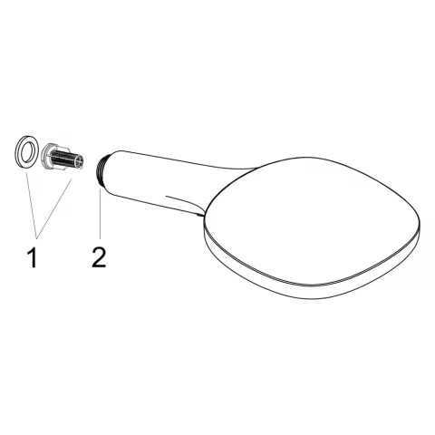 Para dus Hansgrohe Raindance Select E120 cu 3 jeturi, culoare alb-crom