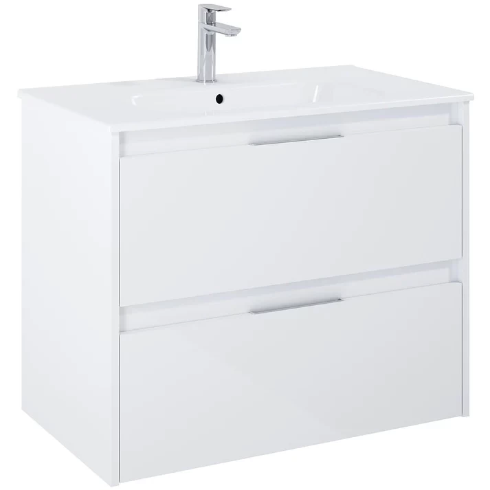 Set mobilier baie si Lavoar Roca Alpine 80x46xH57 cm, alb lucios