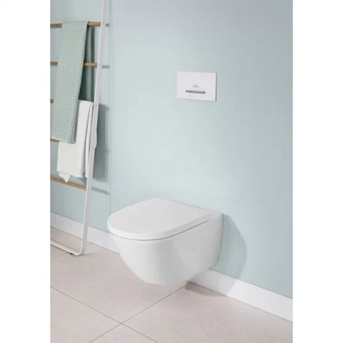 Clapeta cu actionare dubla, Villeroy & Boch, ViConnect, alb/crom