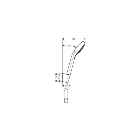 Set dus Hansgrohe Croma Select E Vario Porter ,furtun 1.25 m