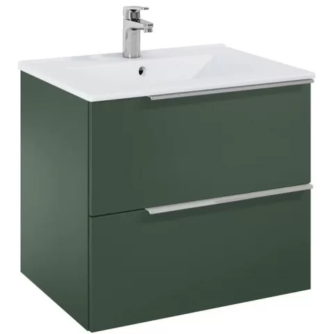 Set mobilier baie si lavoar Roca Elegant Plus 61x46xH55 cm, verde