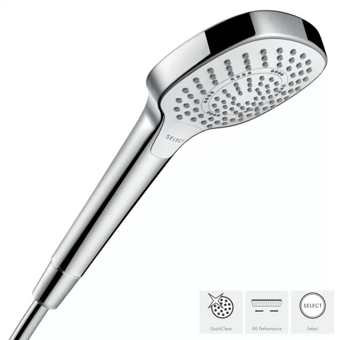 Para dus Hansgrohe Croma Select E Multi Alb & Crom