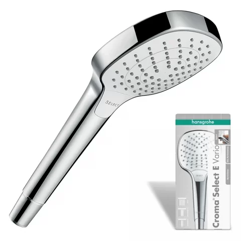 Para dus Hansgrohe Croma Select E Vario , Alb & Crom
