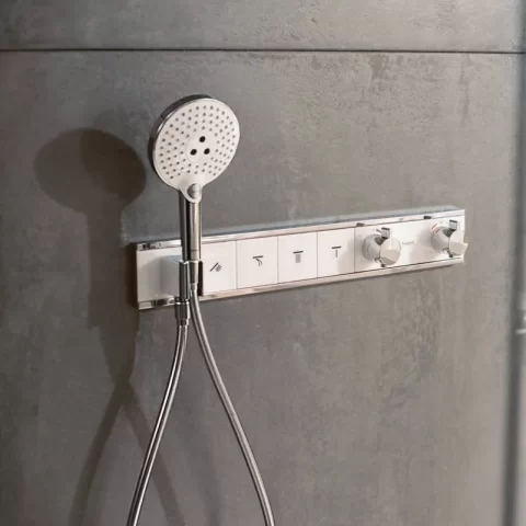 Para dus Hansgrohe Raindance Select S120 alb-crom, 3 jeturi