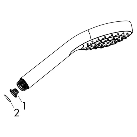 Para dus Hansgrohe Croma Select E Vario , Alb & Crom
