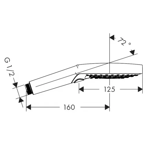 Para dus Hansgrohe Raindance Select S120 alb-crom, 3 jeturi