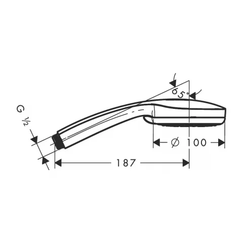 Para dus Hansgrohe Croma 100 vario crom cu 4 tipuri de jet 