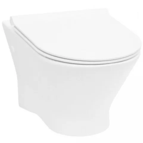 Set Promo Vas WC Roca Nexo suspendat, rezervor incastrat si capac soft close 36x54 cm evacuare orizontala