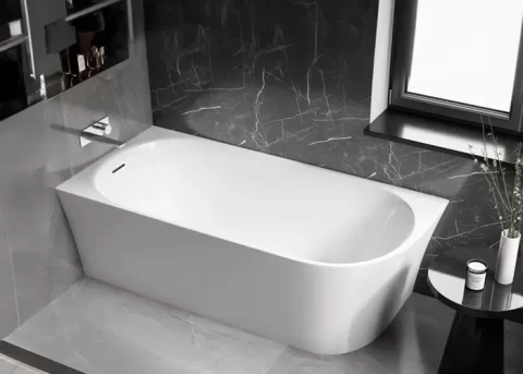 Cada de baie Duravit DuraSenja freestanding, 170x80 cm, montaj stanga, acryl alb