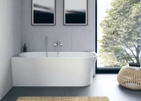 Cada de baie Duravit DuraSenja freestanding, 170x80 cm, montaj stanga, acryl alb