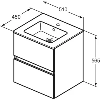 Lavoar Ideal Standard Eurovit+ 51x45 cm