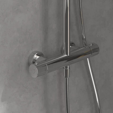 Sistem de dus Villeroy & Boch Verve Showers cu termostat crom TVS10900500061