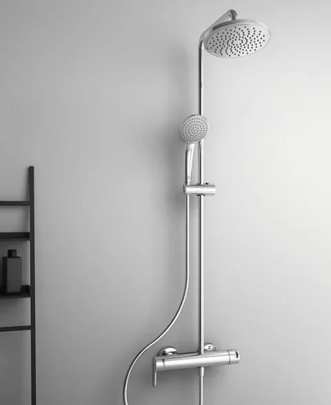Sistem dus cu baterie fara termostat Ideal Standard Cerafine O, crom