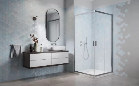 Cabina dus Radaway Alienta D crom, 80x90x190cm