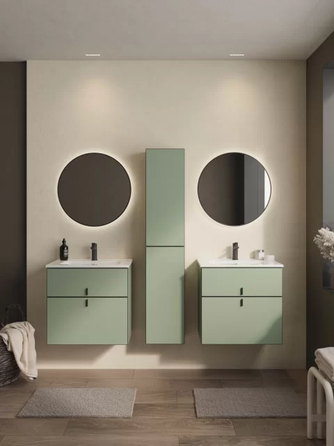 Mobilier soft close si Lavoar Gala 80 cm Sage Green