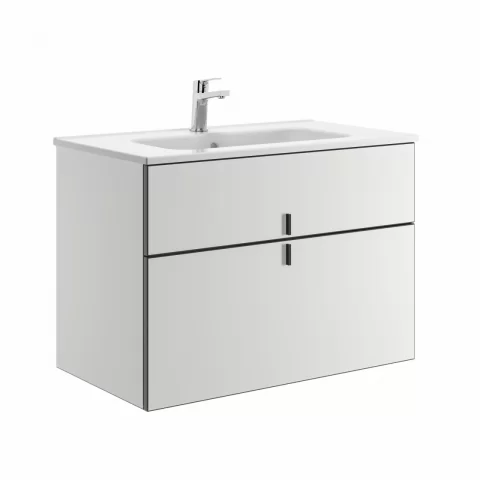 Mobilier soft close si Lavoar Gala 80 cm Alb Mat