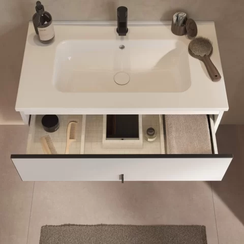 Mobilier soft close si Lavoar Gala 60 cm Alb Mat