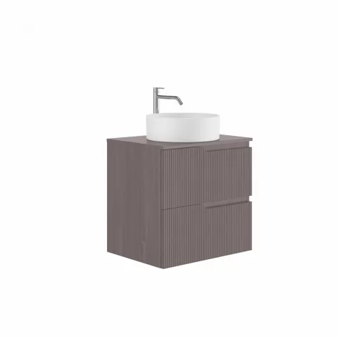 Set Mobilier cu blat CANALETTO 60x45 cm, 2 Sertare,Walnut Black