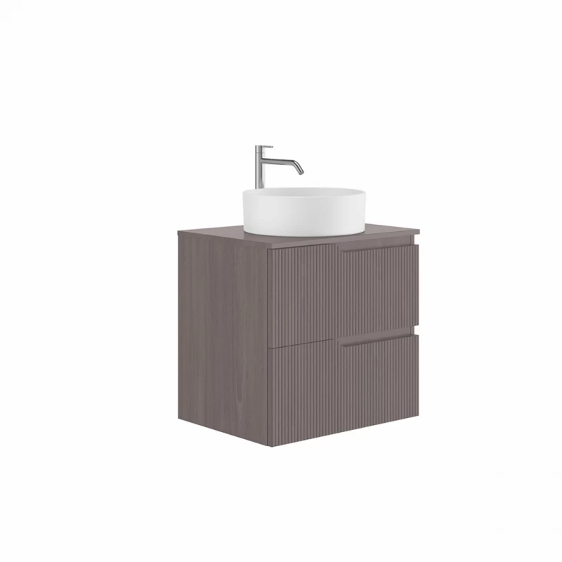 Set Mobilier cu blat CANALETTO 60x45 cm, 2 Sertare,Walnut Black