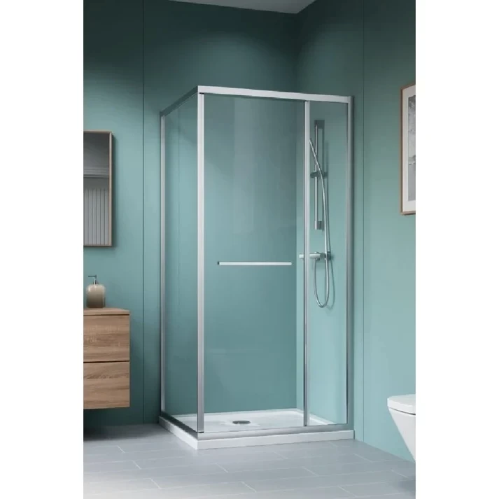Cabina dus patrata cu usa glisanta Radaway Alienta SD II 100x80 cm, profil crom