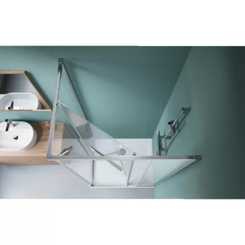 Cabina dus patrata cu usa glisanta Radaway Alienta SD II 100x80 cm, profil crom