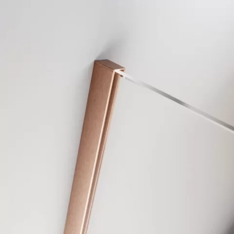 Cabina dus dreptunghiulara cu usa glisanta Radaway Furo Brushed Copper KDJ 100x80 cm, cupru periat