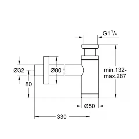 Sifon estetic Grohe 1-1/4 pentru lavoar, auriu periat Cool Sunrise
