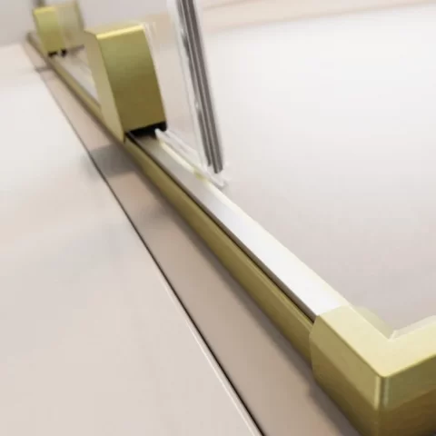 Perete sticla dus Walk In Radaway Furo SL 100xH206 cm, profil auriu periat