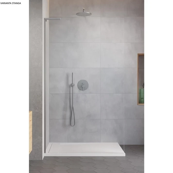 Perete sticla dus Walk In Radaway Modo SL II 90xH200 cm, profil nichel periat