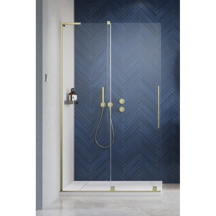 Perete sticla dus Walk In Radaway Furo SL 100xH206 cm, profil auriu periat