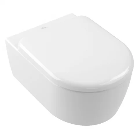 Set PROMO Vas wc cu capac soft close Villeroy&Boch Twist Flush, alb alpin 53x37cm