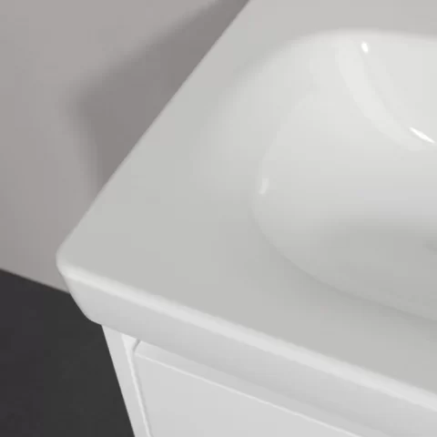 Lavoar Villeroy&Boch Skyla CeramicPlus 55x44.5cm, alb alpin