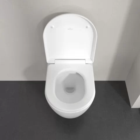 Set PROMO Vas wc cu capac soft close Villeroy&Boch Twist Flush, alb alpin 53x37cm cu CeramicPlus